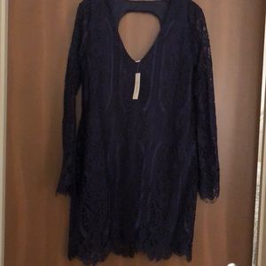 Francescas navy blue lace dress